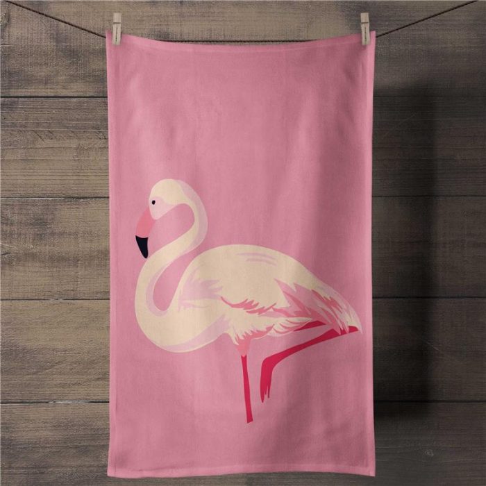 Personalised Flamingo Beach Towe