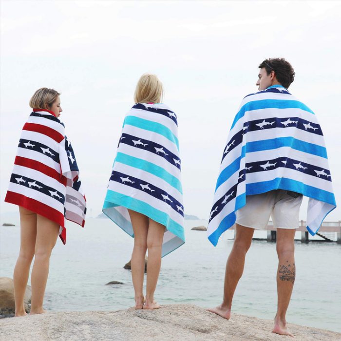 colorful cotton beach towels