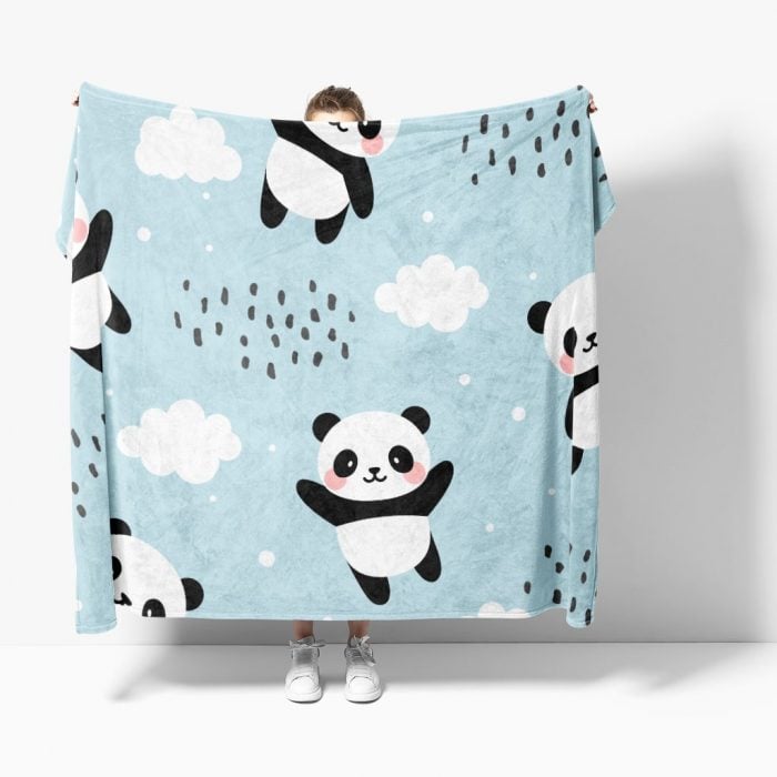 panda print blanket