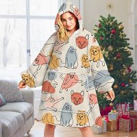Flannel Sherpa Hoodie Blanket