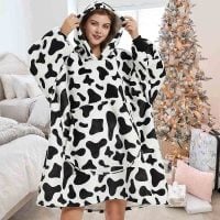 Flannel Sherpa Hoodie Blanket