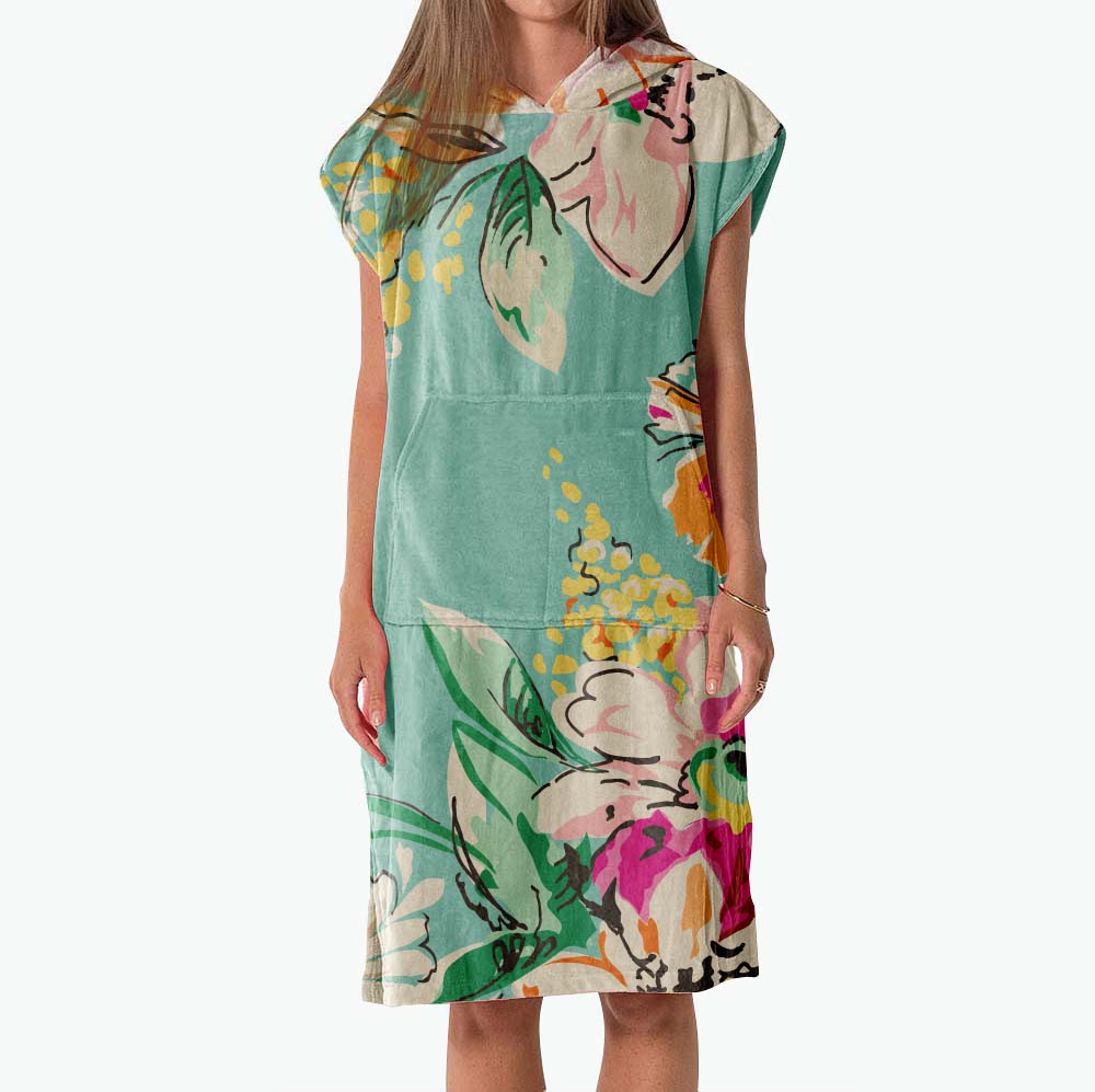 personzlied poncho beach towel printing