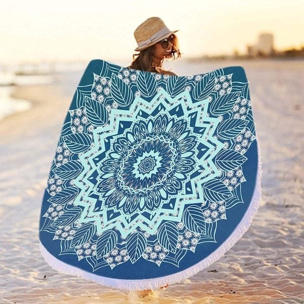 Luxury Oversized Custom Printing Round Australia Beach Towels