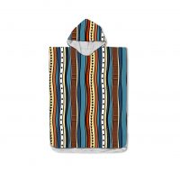 Factory Supply Front Pocket Stylish Kids Beach Towel Hooded with Good Water Absorption