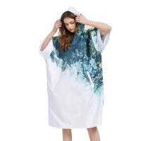 Fringed Outdoor Swimming Poncho Summer Cool Thick Adult Quick Dry Bathrobe Cotton Polyester Beach Hooded Towel