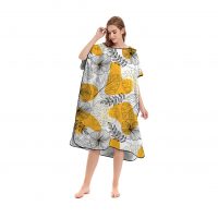 Hot Sale Fashion Design Cloak Various Pattern Printing Hooded Beach Towel Cover Up with Custom Logo