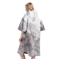 Luxury Microfiber Changing Towel Beach Bath Sandless Lightweight Long Sleeve Hooded Beach Towel Surf Poncho