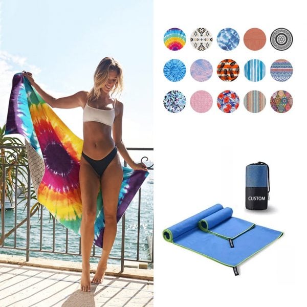 Personalized Oversized Embossed Sublimation Multi Printing Yoga Towels Microfiber Beach Towel and Bag Personalized Oversized Embossed Sublimation Multi Printing Yoga Towels Microfiber Beach Towel and Bag