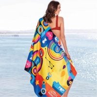 Premium Quality OEM&ODM Custom Microfiber Destination Beach Towels Printed Logo Bed Bath and Table Towel