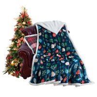 Cute Personalized Family Sherpa Blanket Soft Warm Plush Lightweight Microfiber Bed Cover Sofa Chair Living Room Birthday Gifts