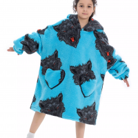 Men Hoodie Sweatshirt Winter Fleece Sherpa Wearable Blanket Sleeve Hoodies Women Pullover - Image 3