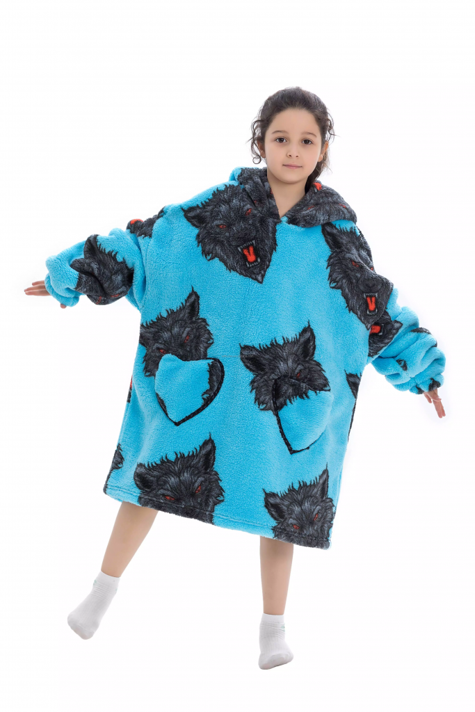 Children's Wearable Blanket with Armholes 