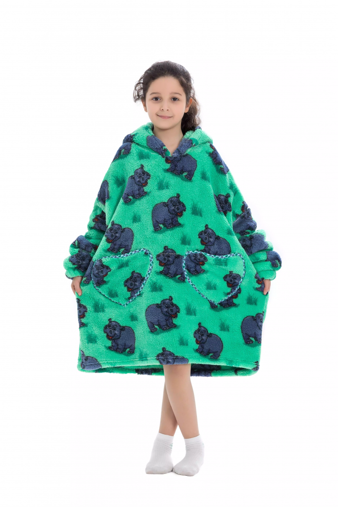 Kids Wearable Blanket with Sleeves 