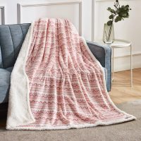 Fashion Personalized Christmas Print Blankets Thick Super Soft Sofa Bed Yoga Custom Flannel Blankets Throw