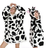 Best Hoodie Kids Adults Blanket Fleece Oversize Sleeve Big Pockets Blanket Warm Thick Hooded - Image 3