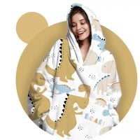 Hot Selling Blanket with Hood Women Giant Flannel Sweatshirt Fleece Wearable Blanket Hooded