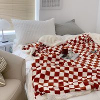 Luxury Sherpa Faux Fur Comfortable Throw Blanket Cute Fruit Printed Plush Throws Fluffy Soft Blanket for Bed Sofa Twin Size