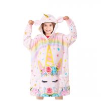 OEM Manufacture Sherpa Blanket Hoodie Women Soft Warm Huge Sleeve Pullover Wearable Blankets