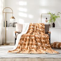 Soft Fuzzy Warm Cozy Throw Weight Blanket with Fluffy Sherpa Fleece for Sofa Couch Bed Air Conditioning Office