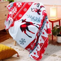 Sublimation Blank Soft Flannel Fleece Throw Blanket with Long Last Printing Animal Flower Flannel Mat for Couch Sofa