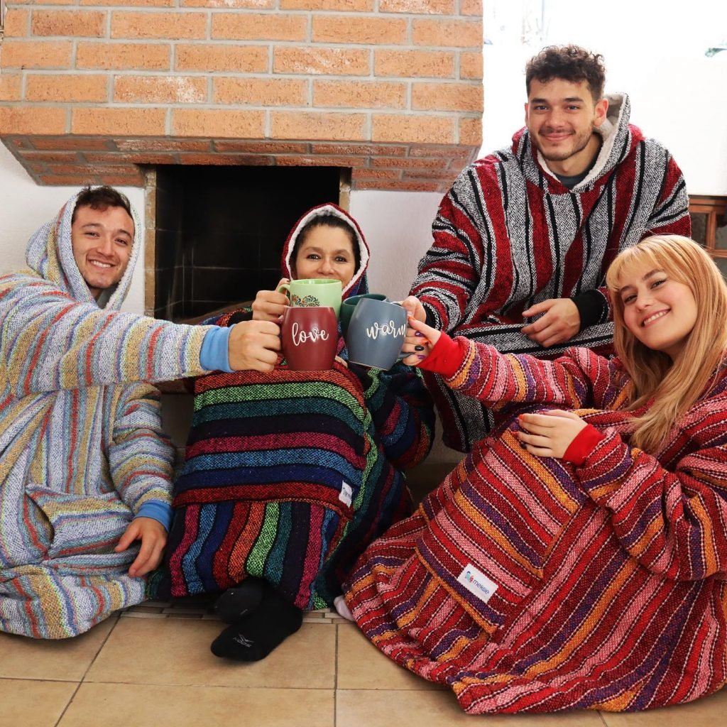 Winter Bedsure Wearable Blanket Clothes Women Thicken Cashmere Oversized Sweatshirt With Pockets