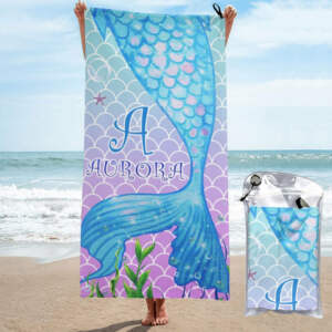 Custom printed logo beach towel OEM