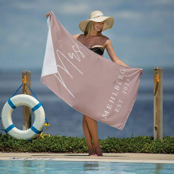 custom printing with logo beach towel