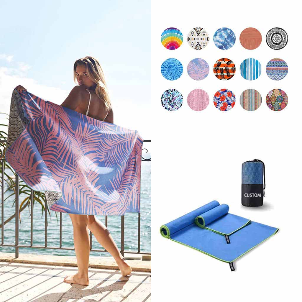 Highly Absorbent Recycled King Size sand-free beach towel