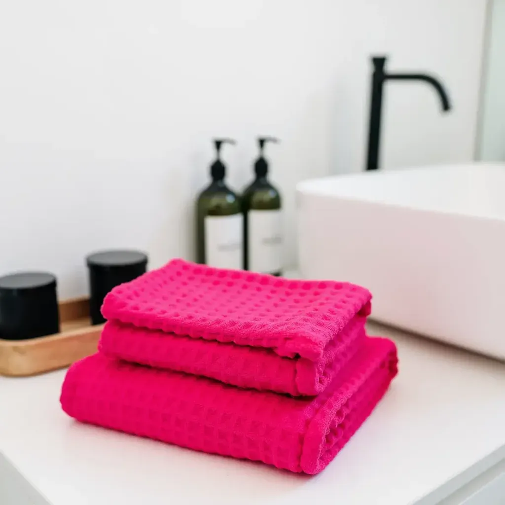 Custom waffle hand towel OEM wholesale spa hotel