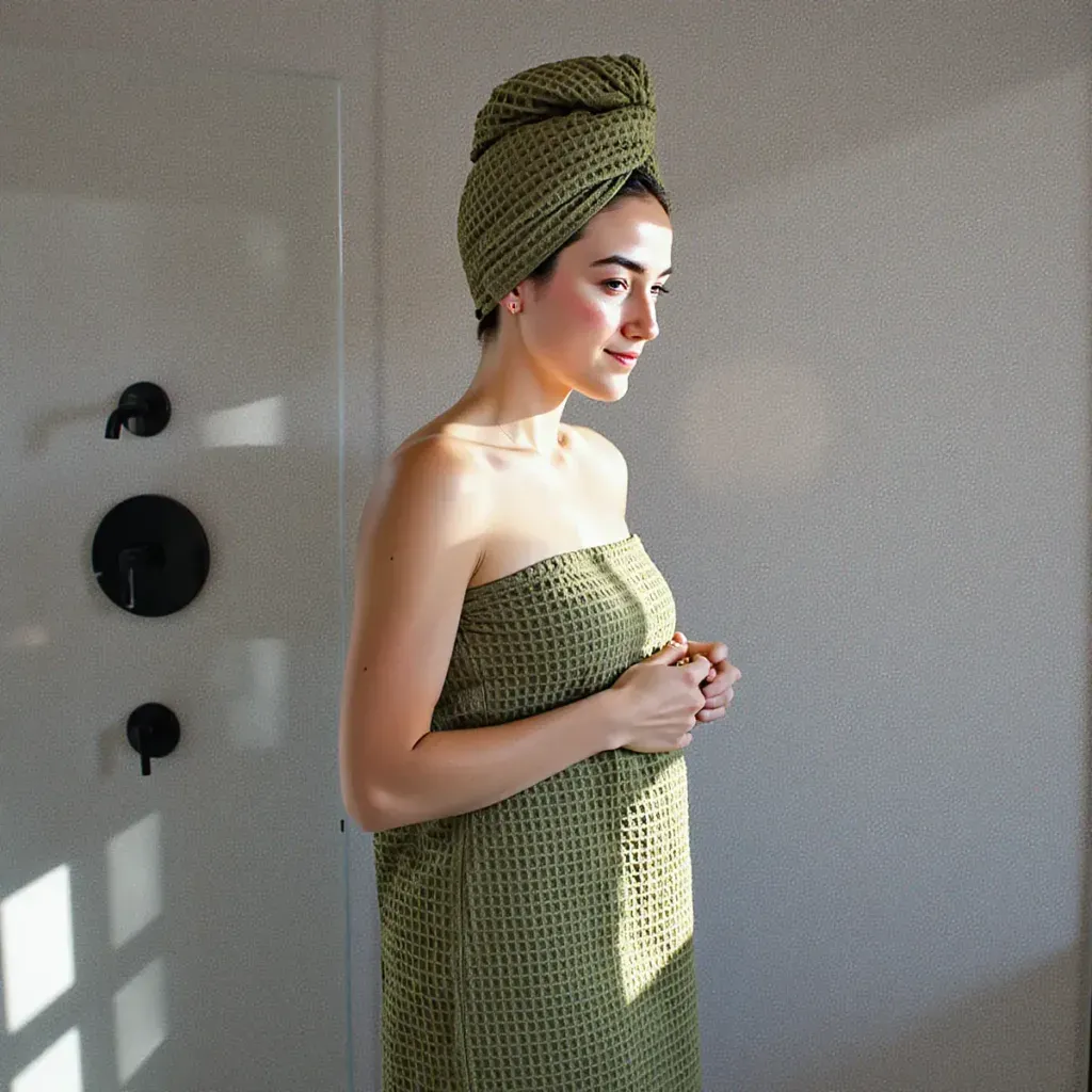 Custom waffle bath towel OEM wholesale spa hotel